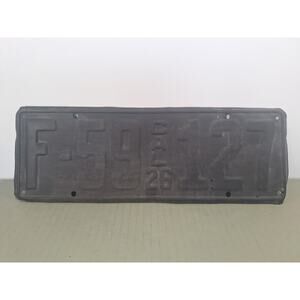 1926 California License Plate F-59 127 Antique Embossed Steel CAL 26 Tag